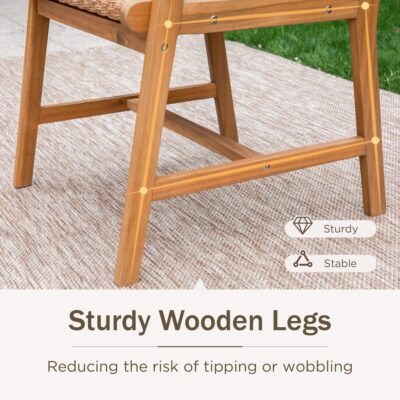 Acacia Wood Outdoor Dining Chairs