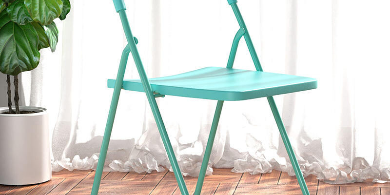 Custom Portable Folding Chair with Lightweight Metal Frame (2) Portable Folding Chair with Metal Frame