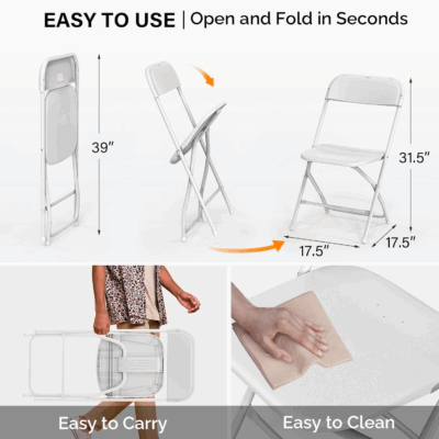 Multi-Use Plastic Folding Chair