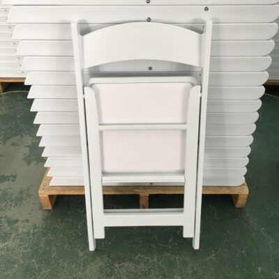 White Resin Folding Wedding Chair