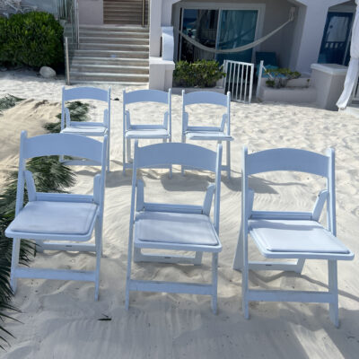 White Resin Folding Wedding Chair
