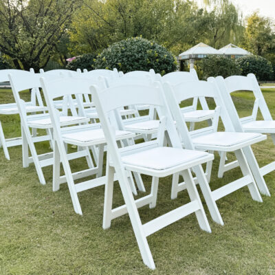 White Resin Folding Wedding Chair