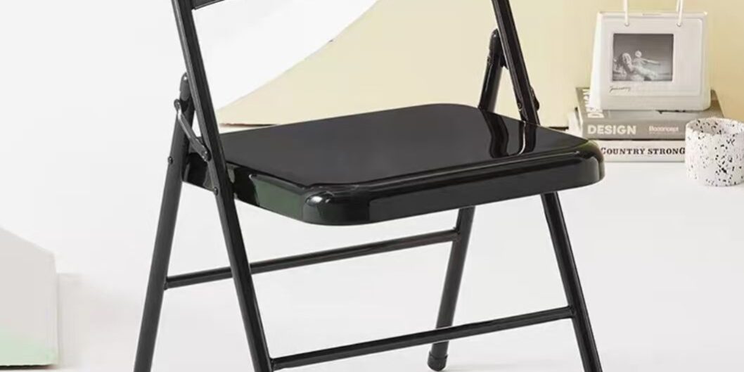 Wholesale Modern Metal Folding Chairs Black and White Steel (2) Modern Metal Folding Chairs